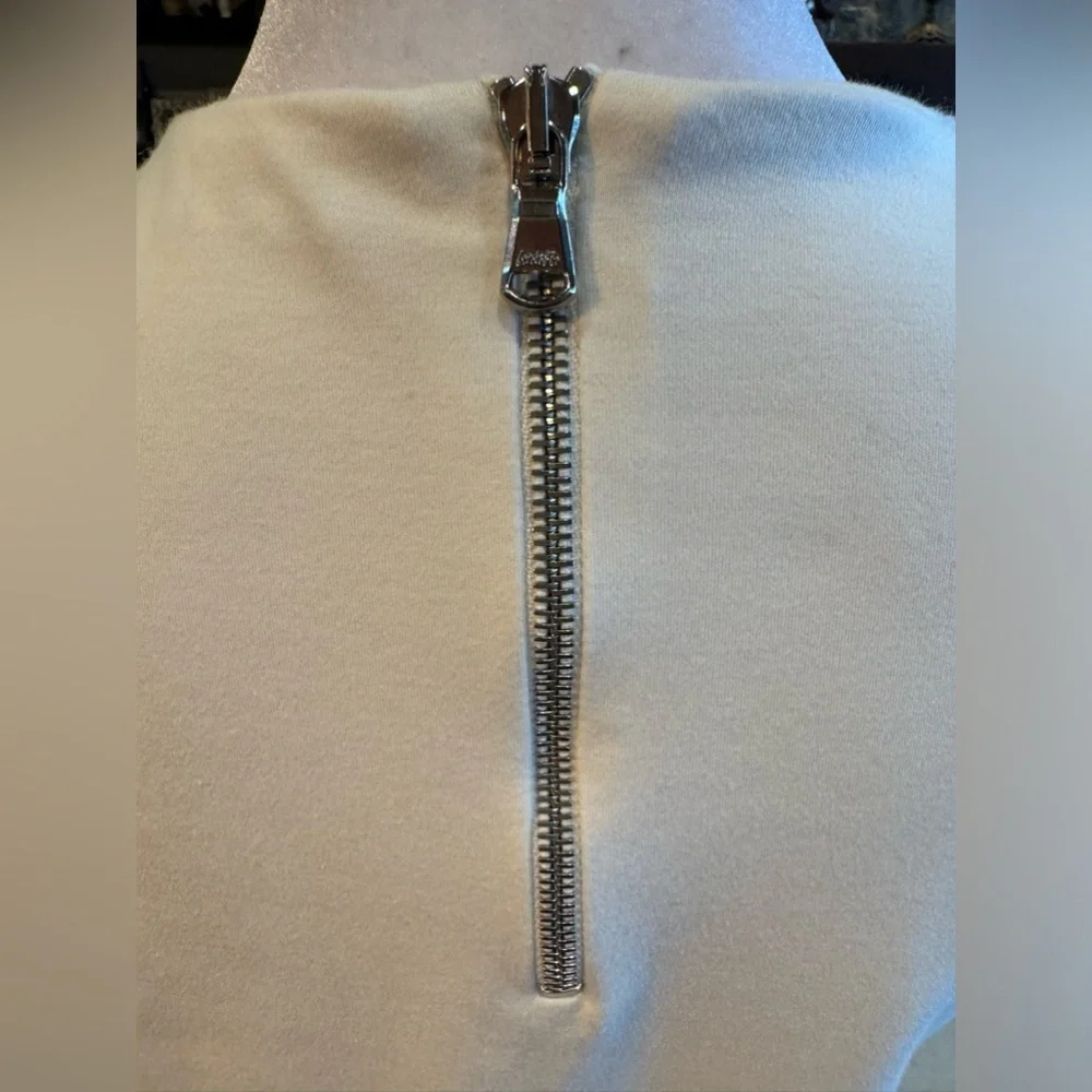 Brunello Cucinelli Short Sleeve Peplum Top Off White Medium Hanger 34 Italy 6 - Picture 8 of 14